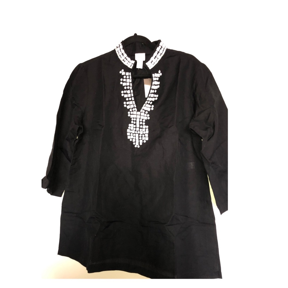 Chico’s Embellished Linen Tunic, NWT